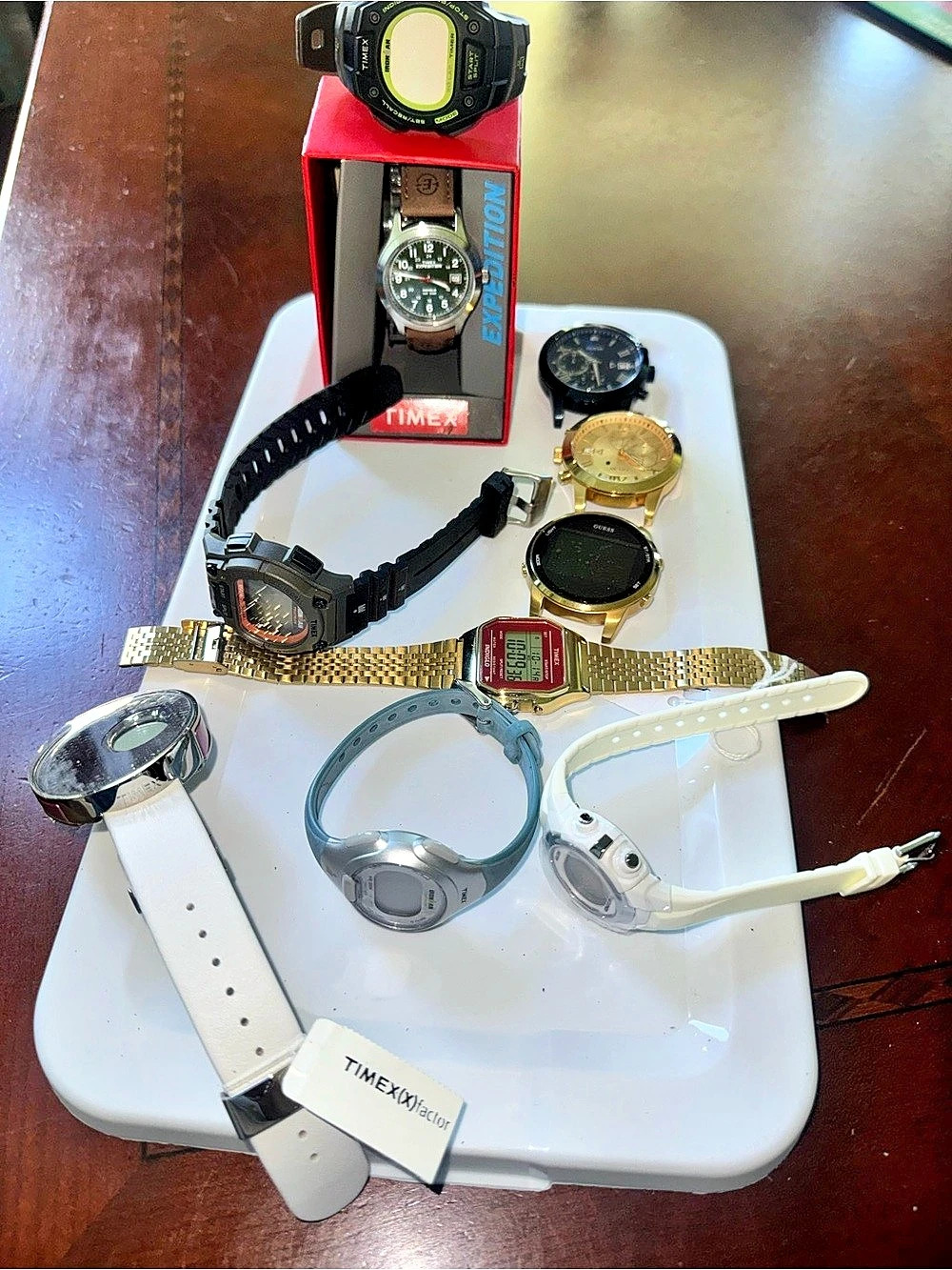 10-Piece Watch Lot | Timex, Guess & More | One Works, Others Untested